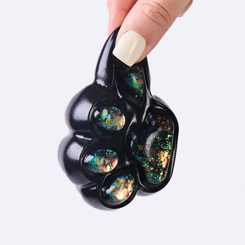 100g Black-bling Paw Taba Squishy — photo 4