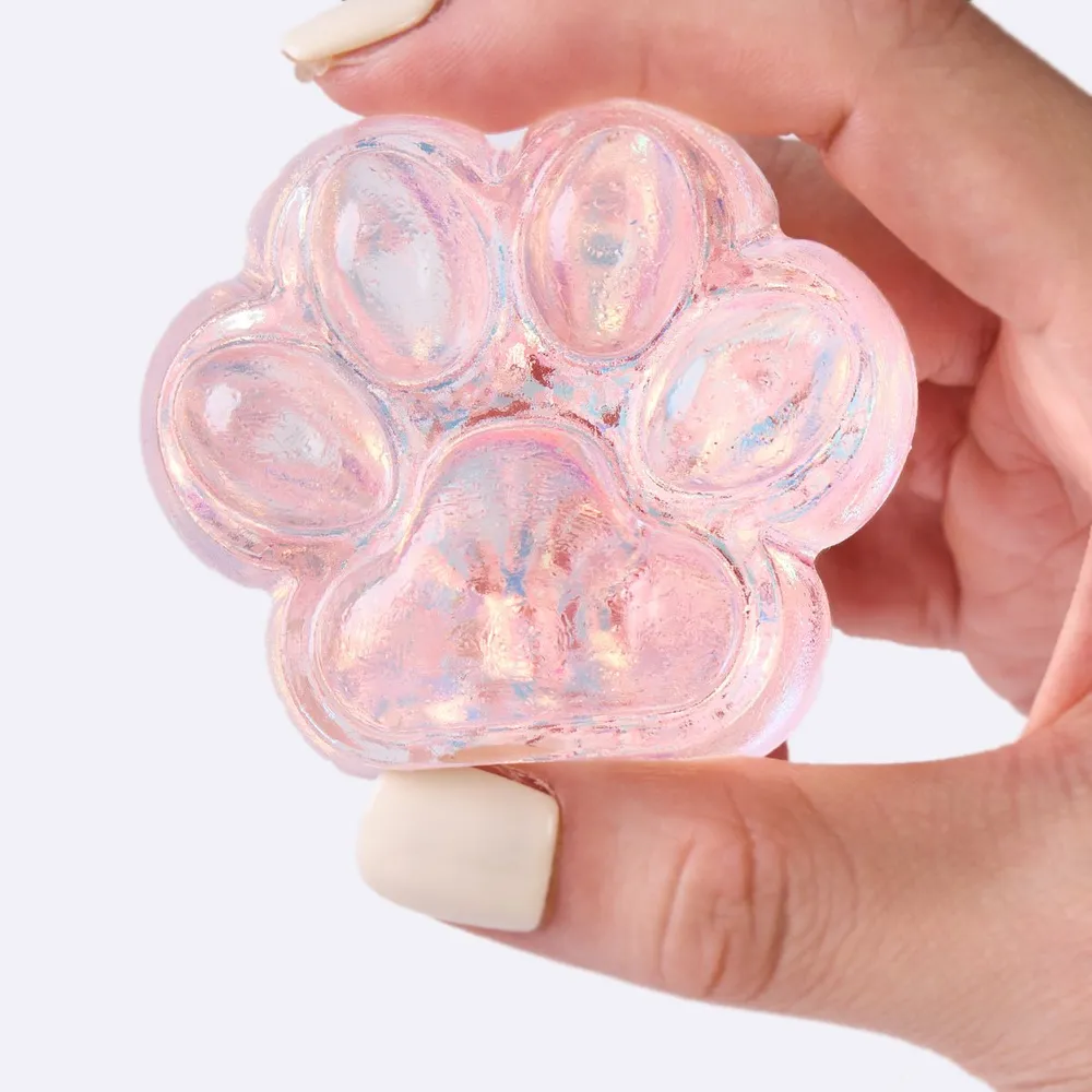 100g Blingbling Transparent-pink Paw Taba Squishy — photo 3