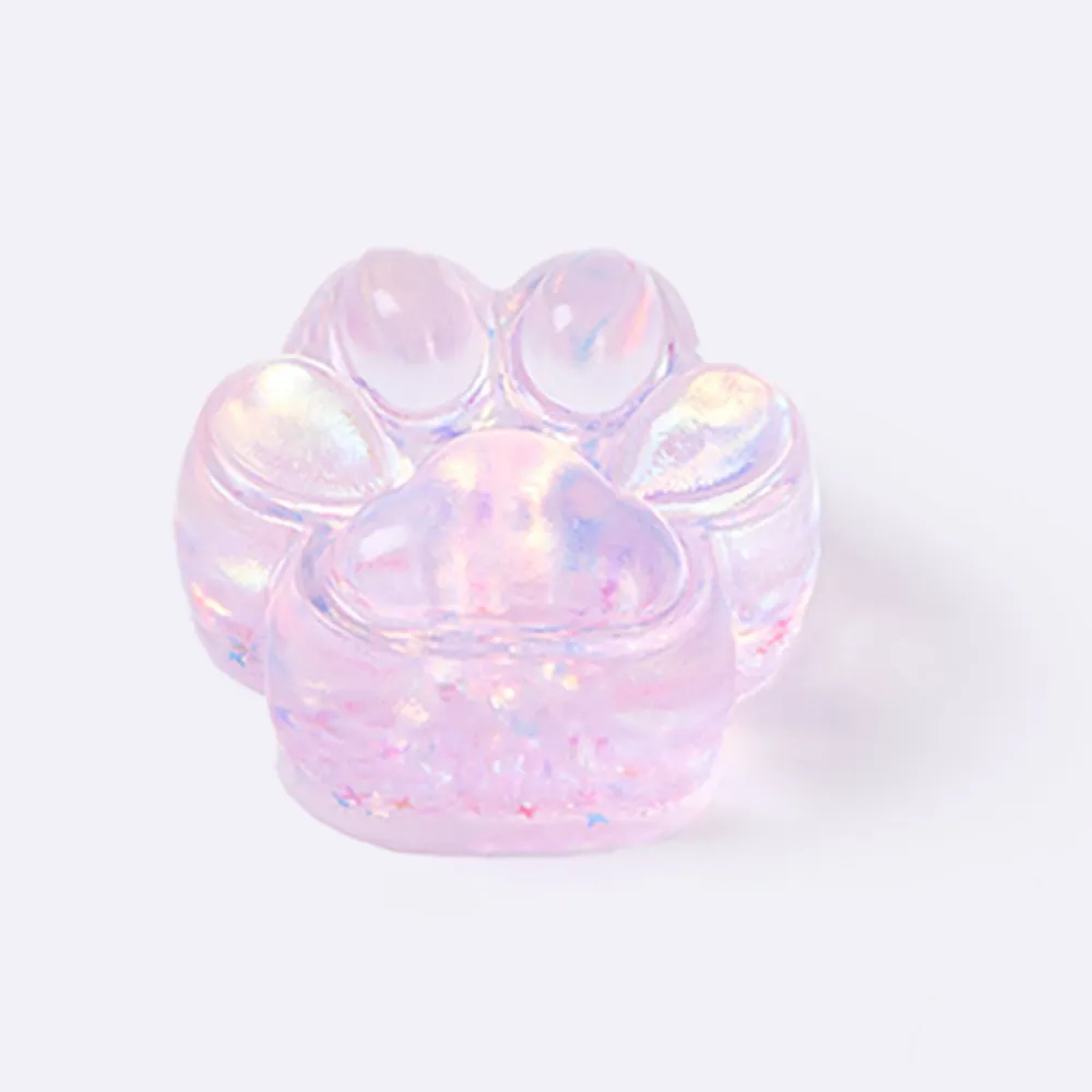 100g Blingbling Transparent-purple Paw Taba Squishy