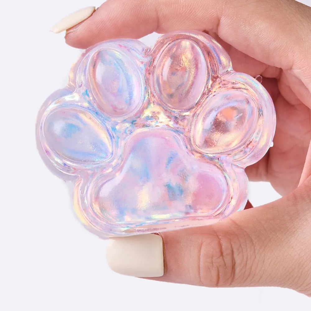 100g Blingbling Transparent-purple Paw Taba Squishy — photo 3