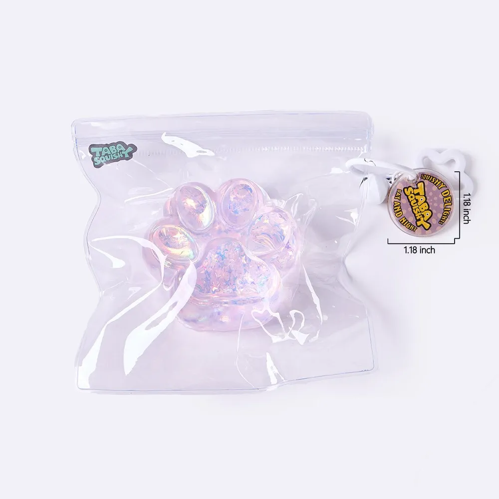 100g Blingbling Transparent-purple Paw Taba Squishy — photo 6