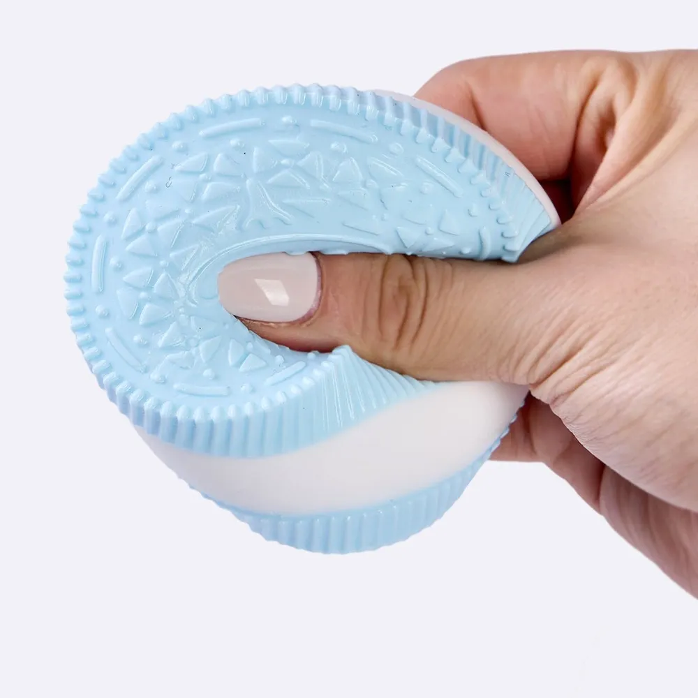 100g Blue-white Sandwich Cookie Taba Squishy — photo 3