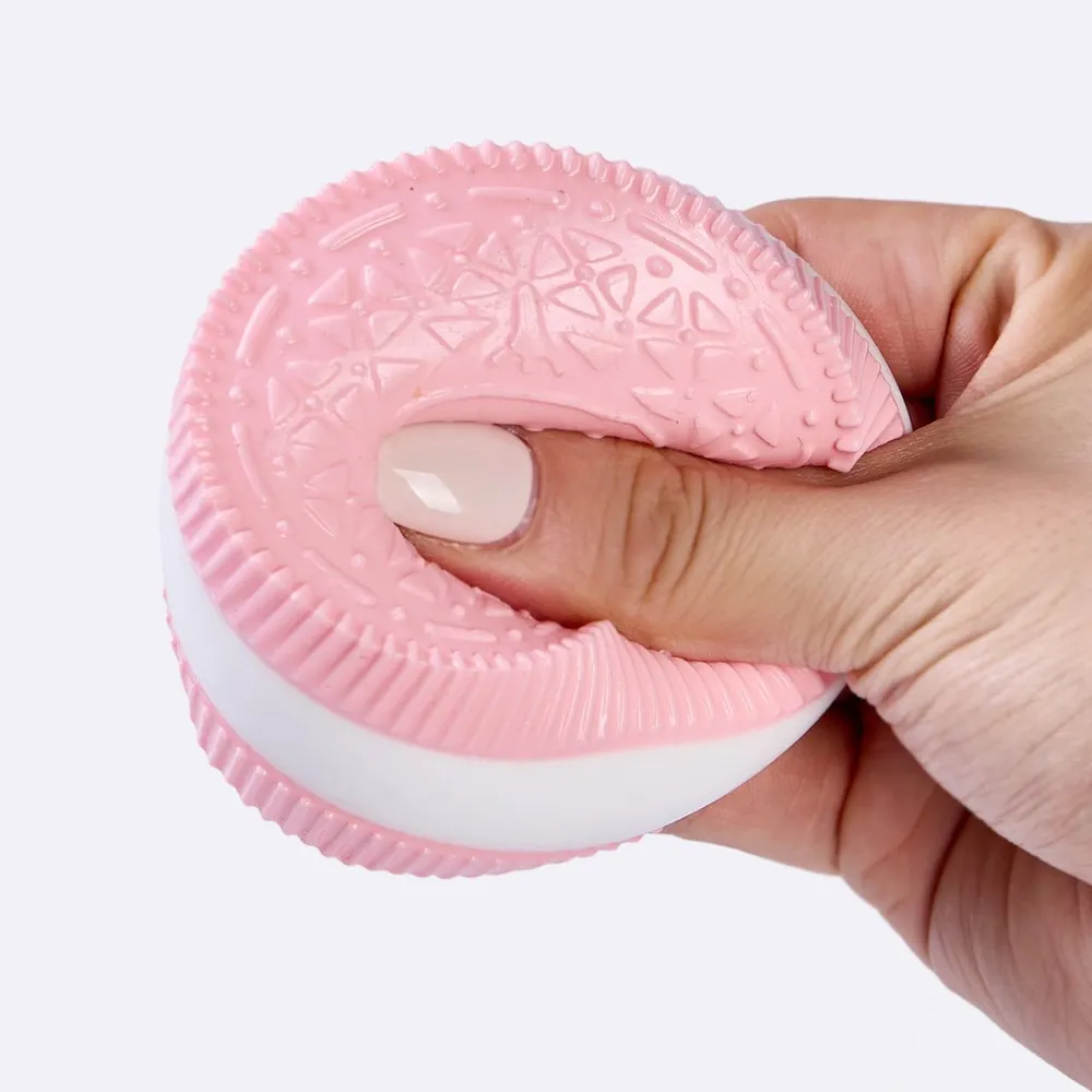 100g Pink-white Sandwich Cookie Taba Squishy — photo 3