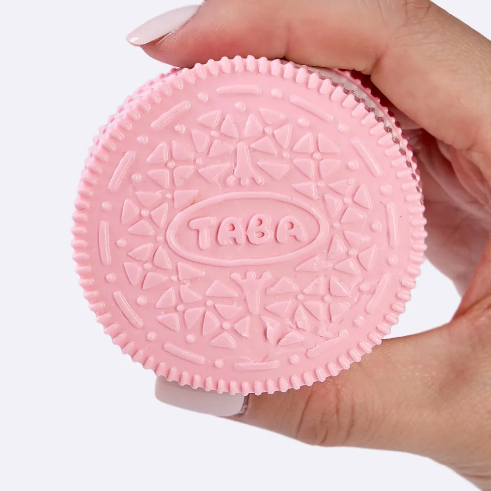 100g Pink-white Sandwich Cookie Taba Squishy — photo 5
