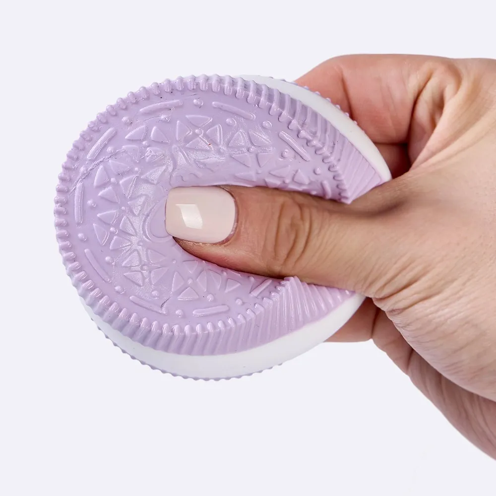 100g Purple-white Sandwich Cookie Taba Squishy — photo 3