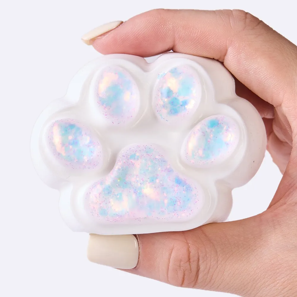 100g White-bling Paw Taba Squishy — photo 3