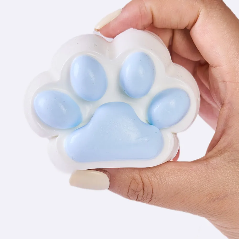 100g White-blue Paw Taba Squishy — photo 3