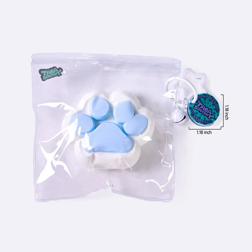 100g White-blue Paw Taba Squishy — photo 6