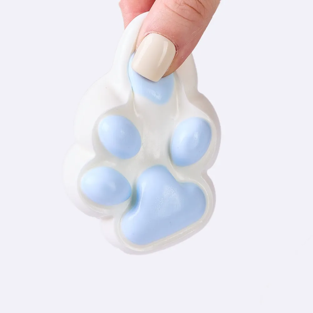 100g White-blue Paw Taba Squishy — photo 4