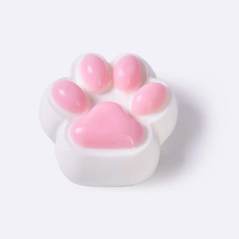 100g White-pink Paw Taba Squishy