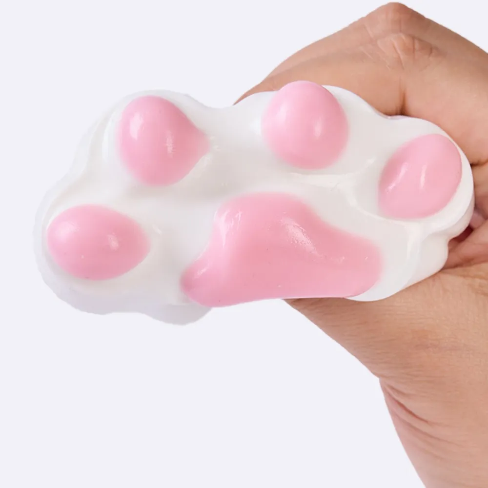 100g White-pink Paw Taba Squishy — photo 2
