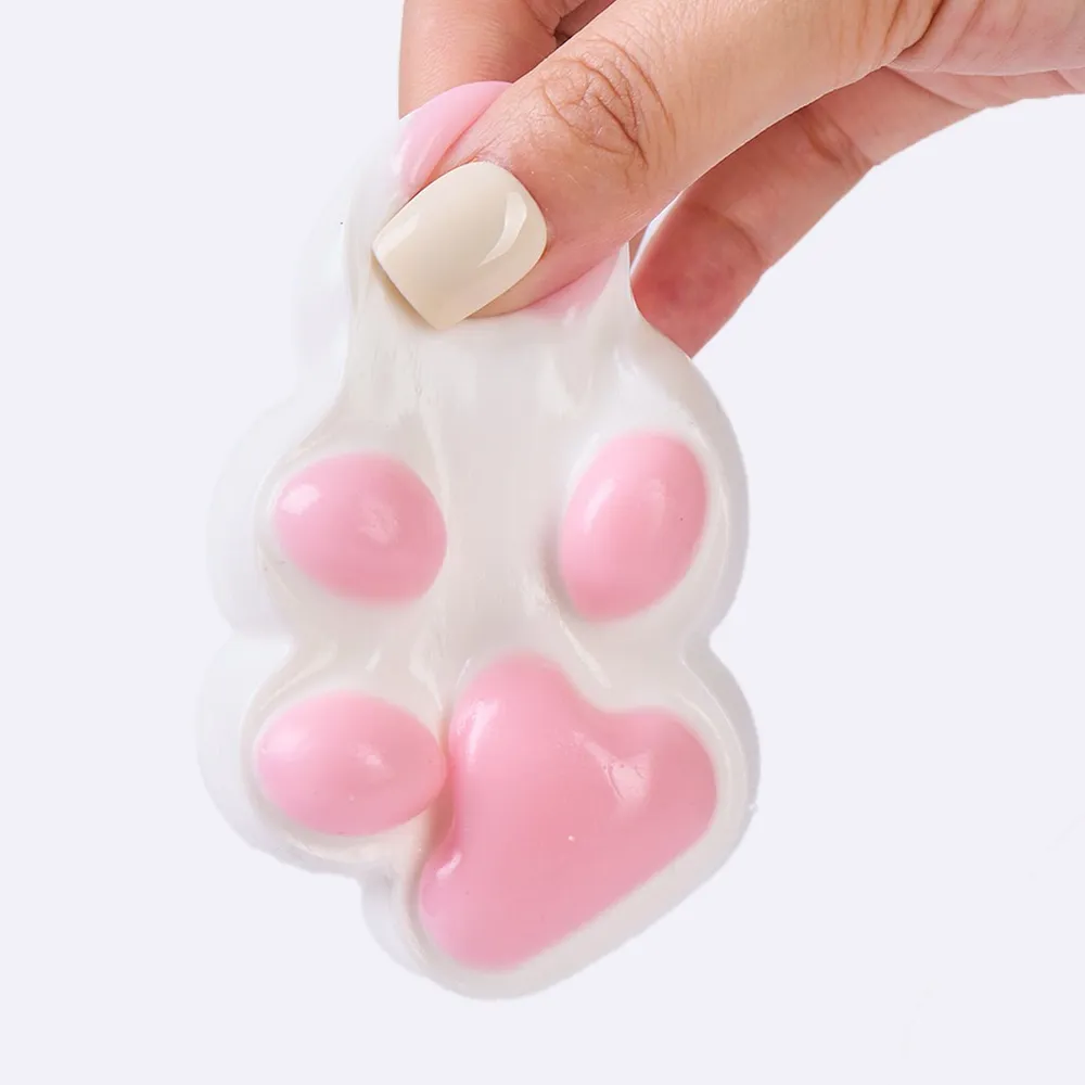 100g White-pink Paw Taba Squishy — photo 4