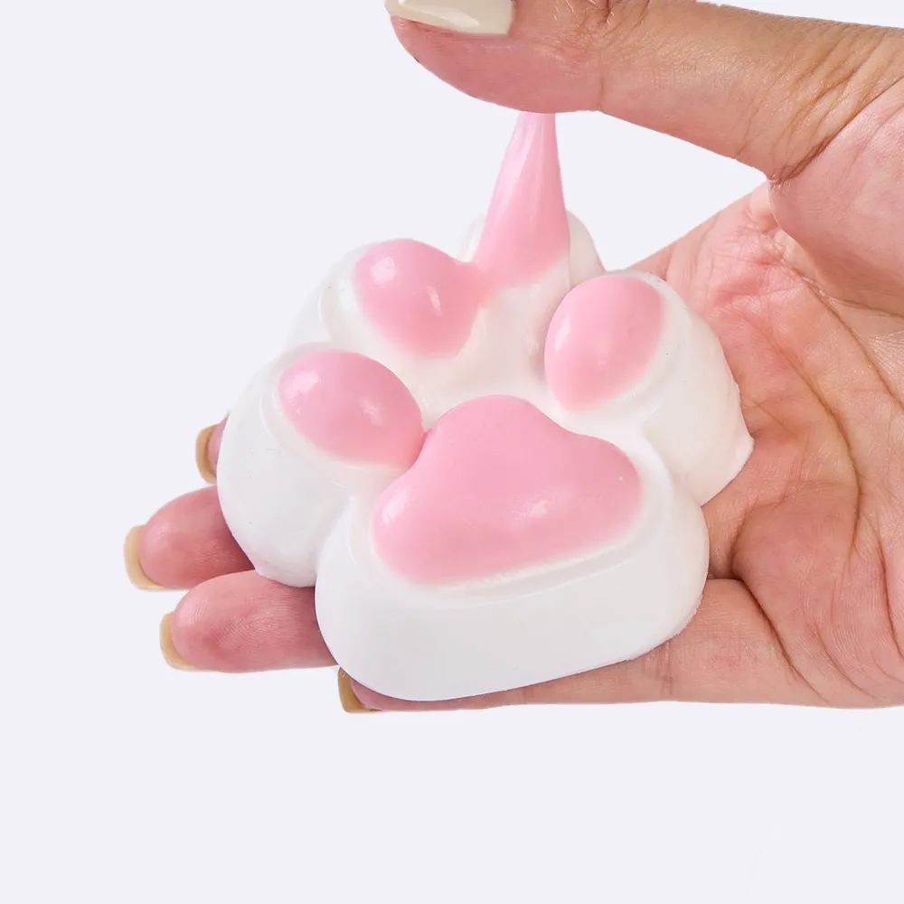 100g White-pink Paw Taba Squishy — photo 5