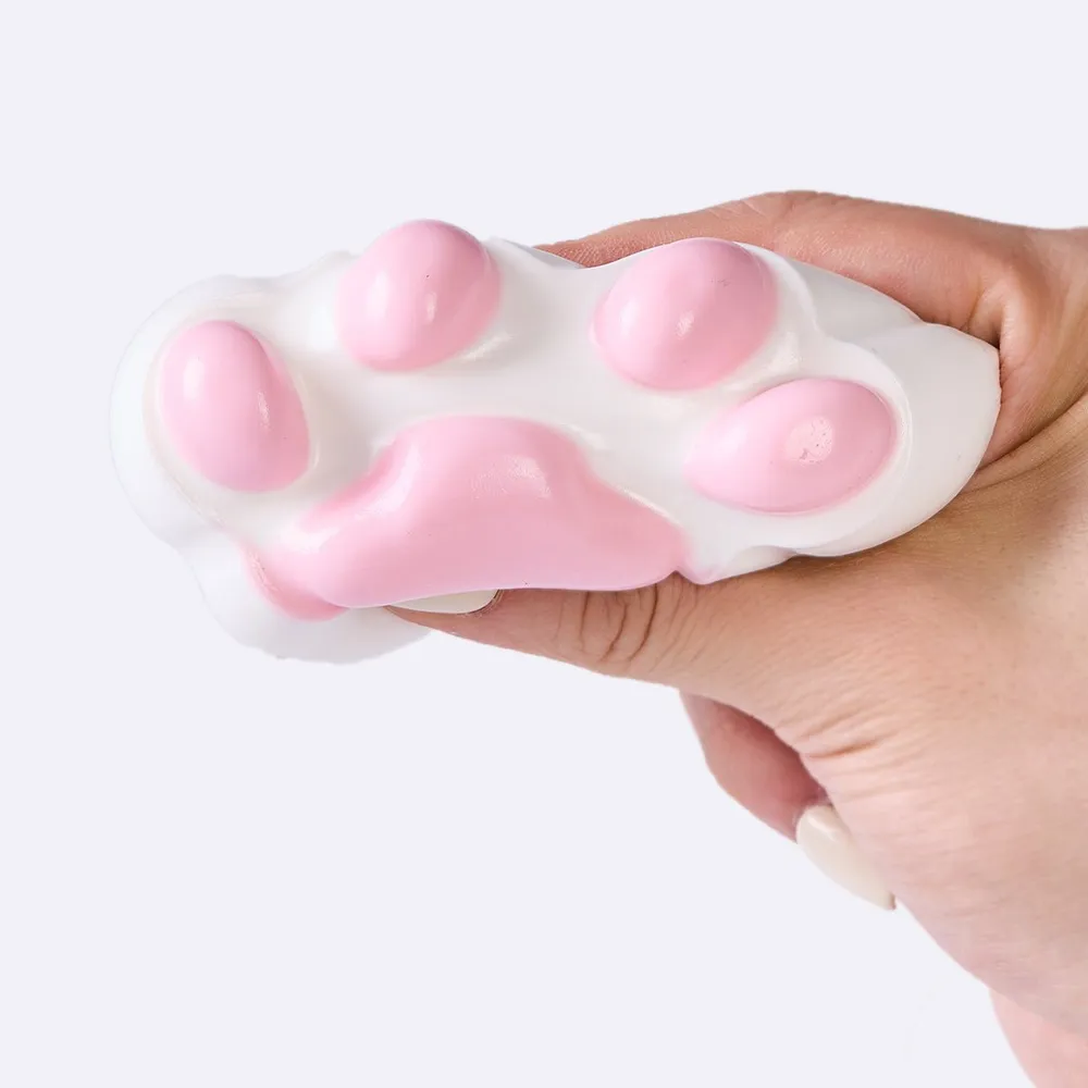 100g White-pink Paw Taba Squishy — photo 2