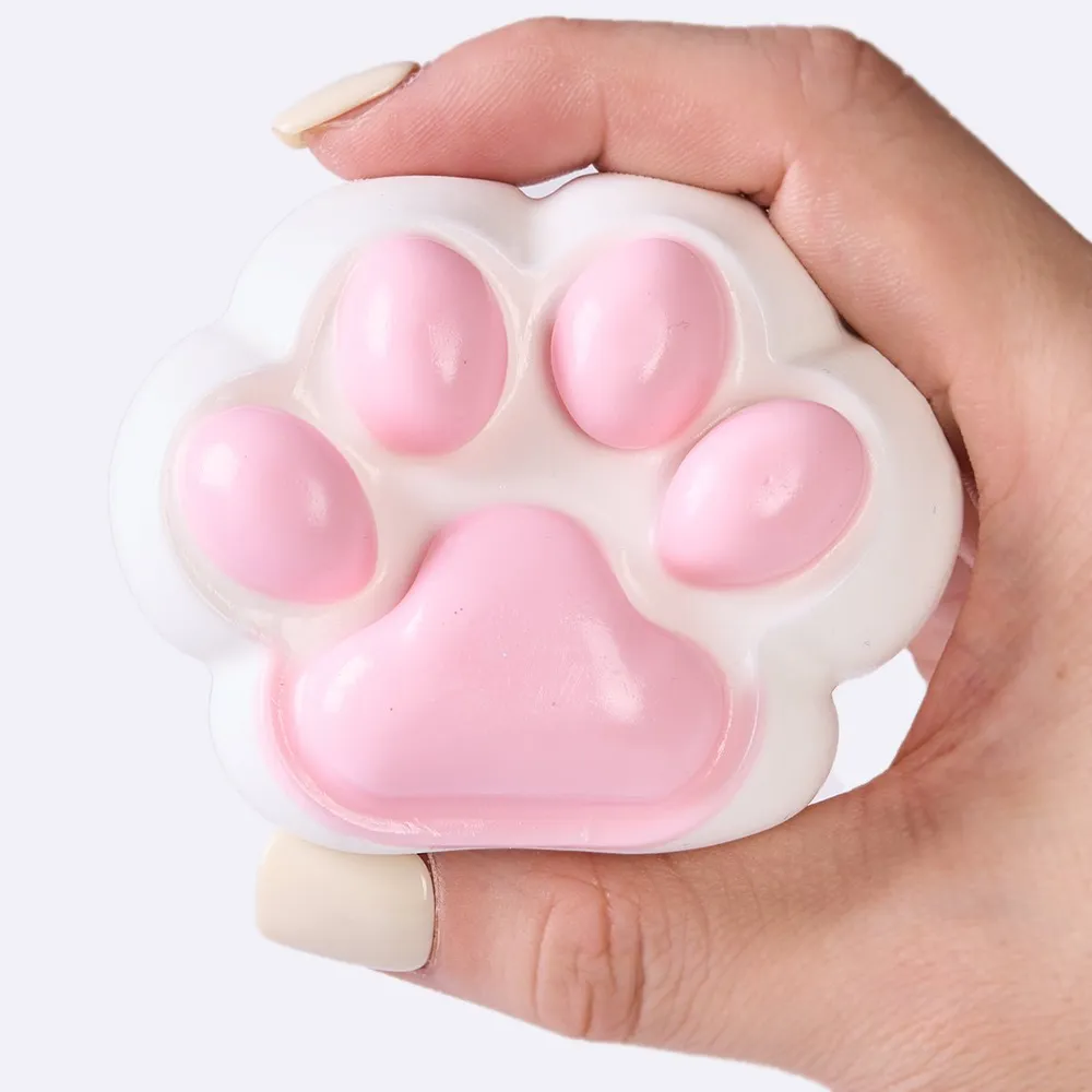 100g White-pink Paw Taba Squishy — photo 3