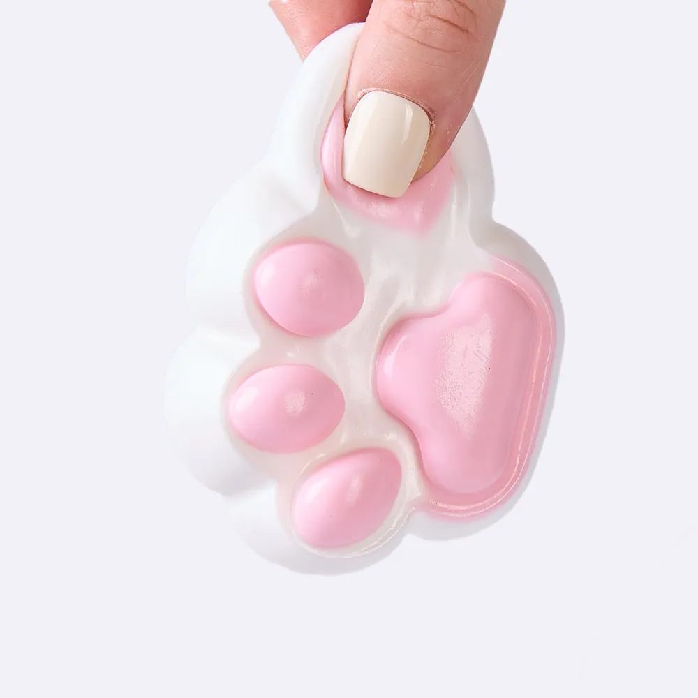 100g White-pink Paw Taba Squishy — photo 4