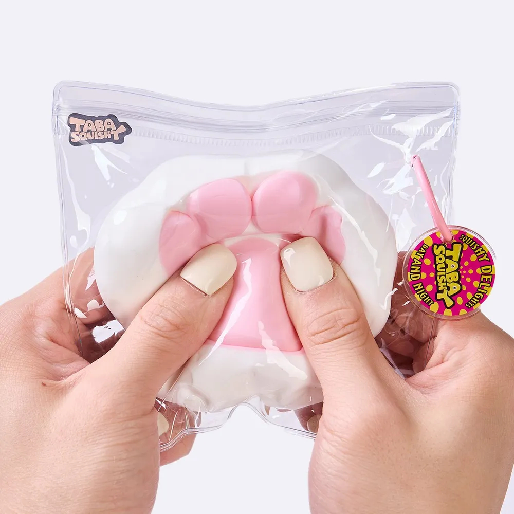 100g White-pink Paw Taba Squishy — photo 5
