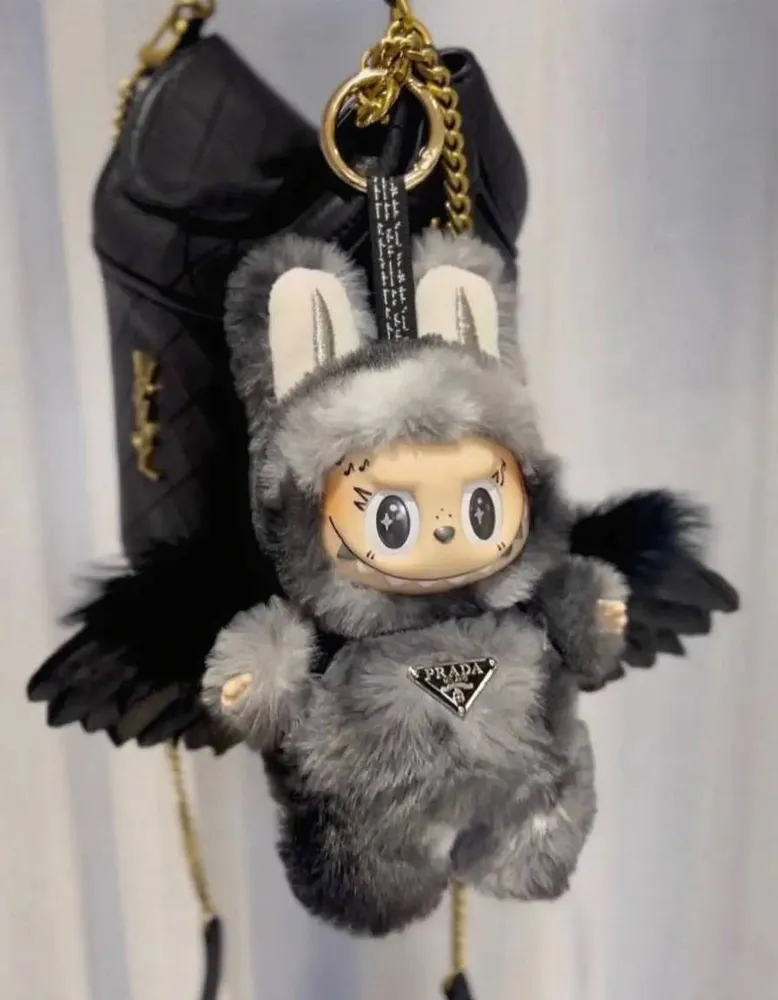 18cm Retrofit Angel Wings Labubu Plush Toy - Handmade Unique Labubu Custom Design — photo 2