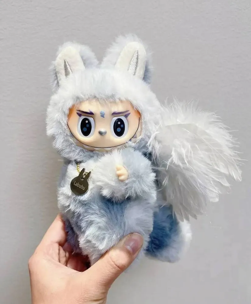 18cm Retrofit Angel Wings Labubu Plush Toy - Handmade Unique Labubu Custom Design — photo 4
