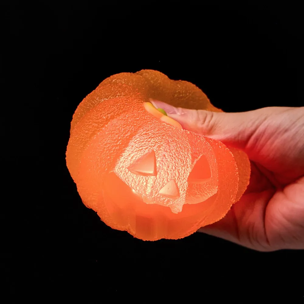 200g Clear Pumpkin with Red Light Taba Squishy — photo 2