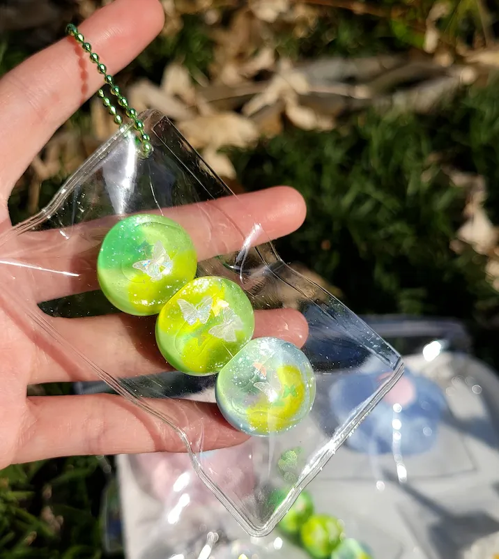 3 Transparent Firework Balls Squishy Stress Relief Decompression Toy — photo 3