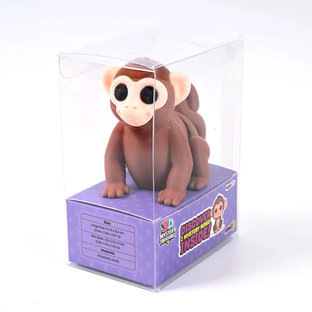 3D Mystery Treasures 3D-Printed Monkey Fidget Toy