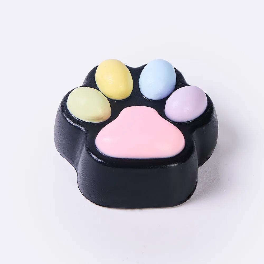 45g Black-colorful Paw Taba Squishy