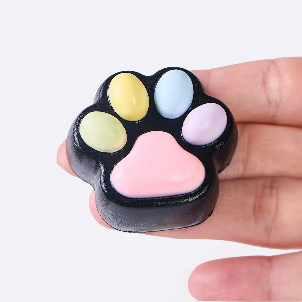 45g Black-colorful Paw Taba Squishy — photo 3