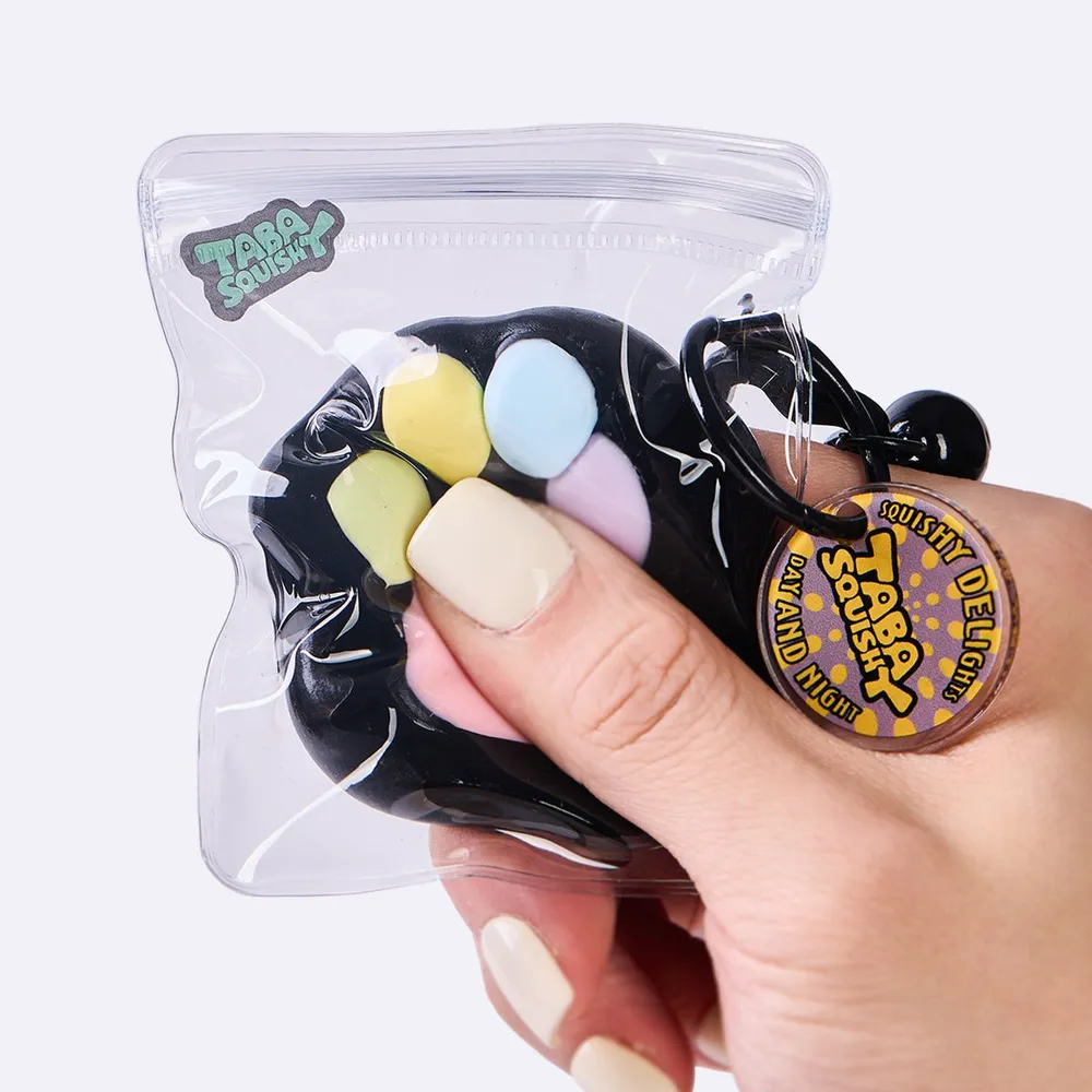 45g Black-colorful Paw Taba Squishy — photo 5