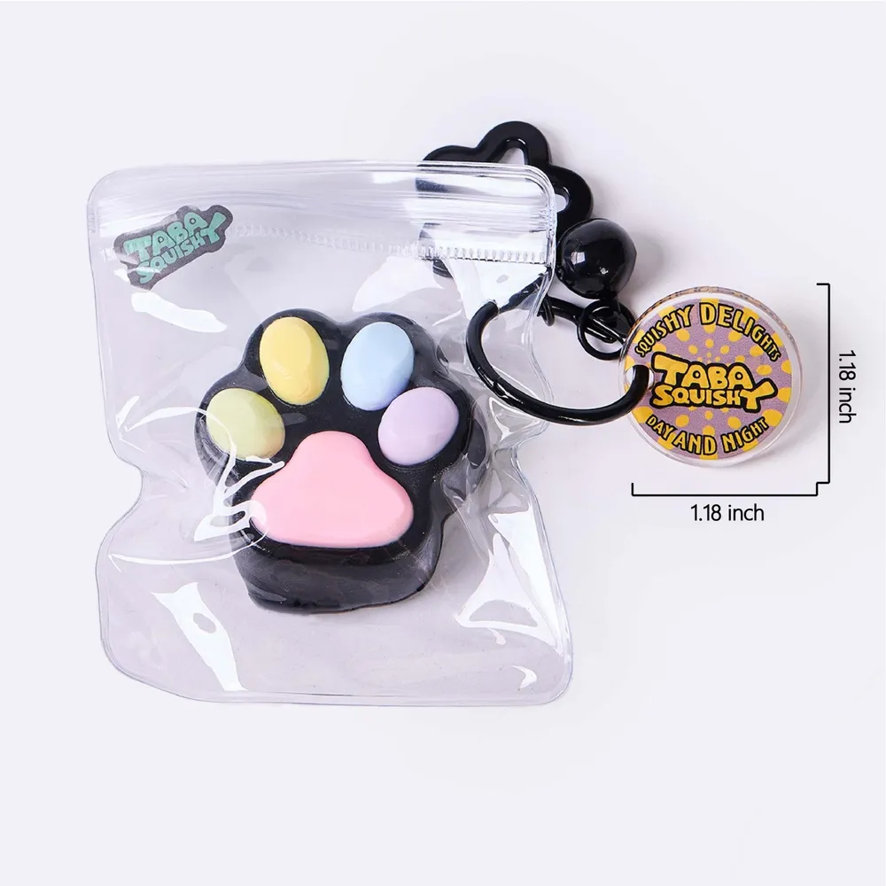 45g Black-colorful Paw Taba Squishy — photo 6
