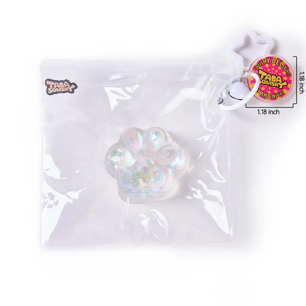 45g Blingbling Clear Paw Taba Squishy — photo 6