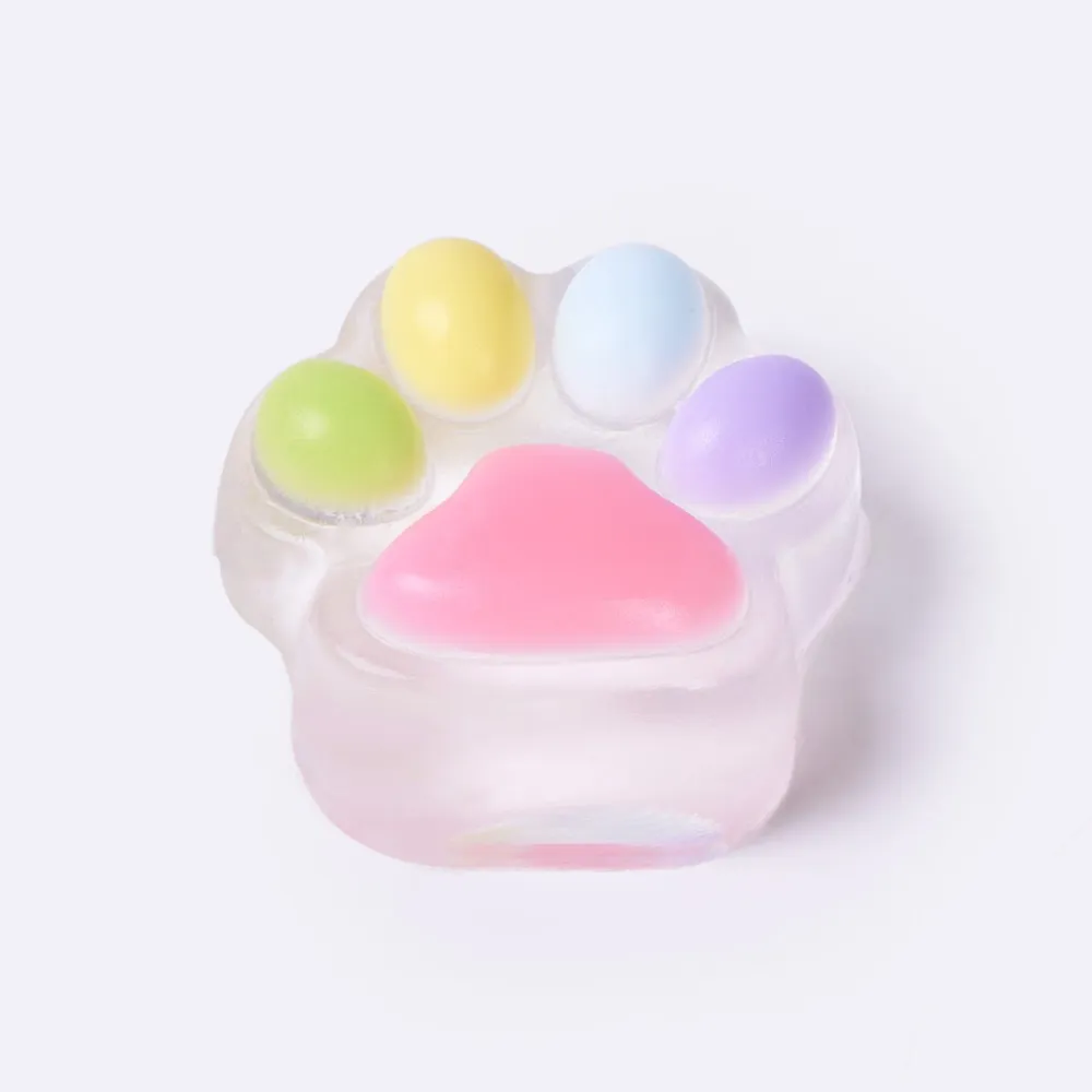 45g Transparent-colorful Paw Taba Squishy