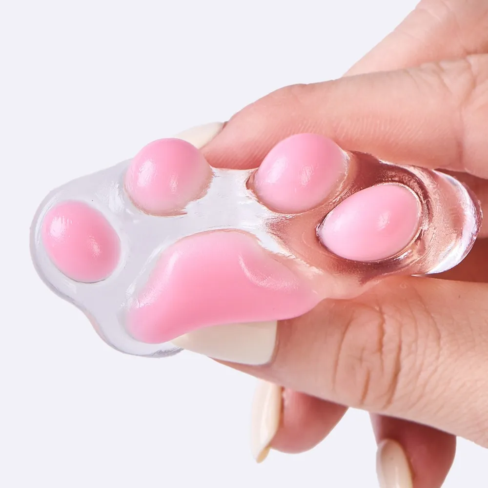 45g Transparent-pink Paw Taba Squishy — photo 2