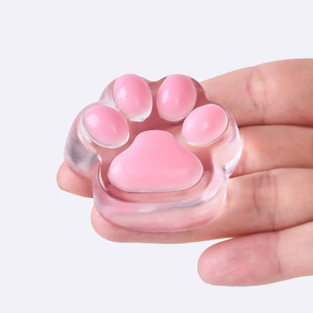 45g Transparent-pink Paw Taba Squishy — photo 3