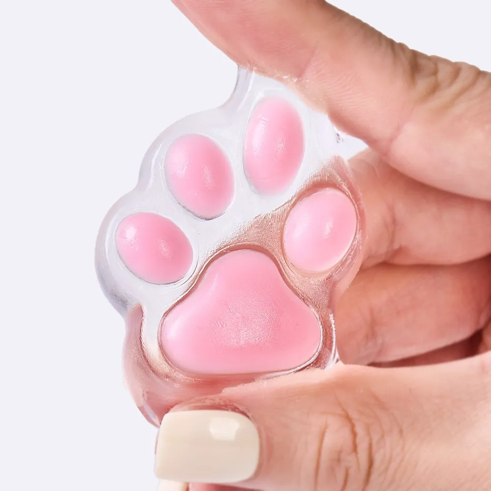 45g Transparent-pink Paw Taba Squishy — photo 4