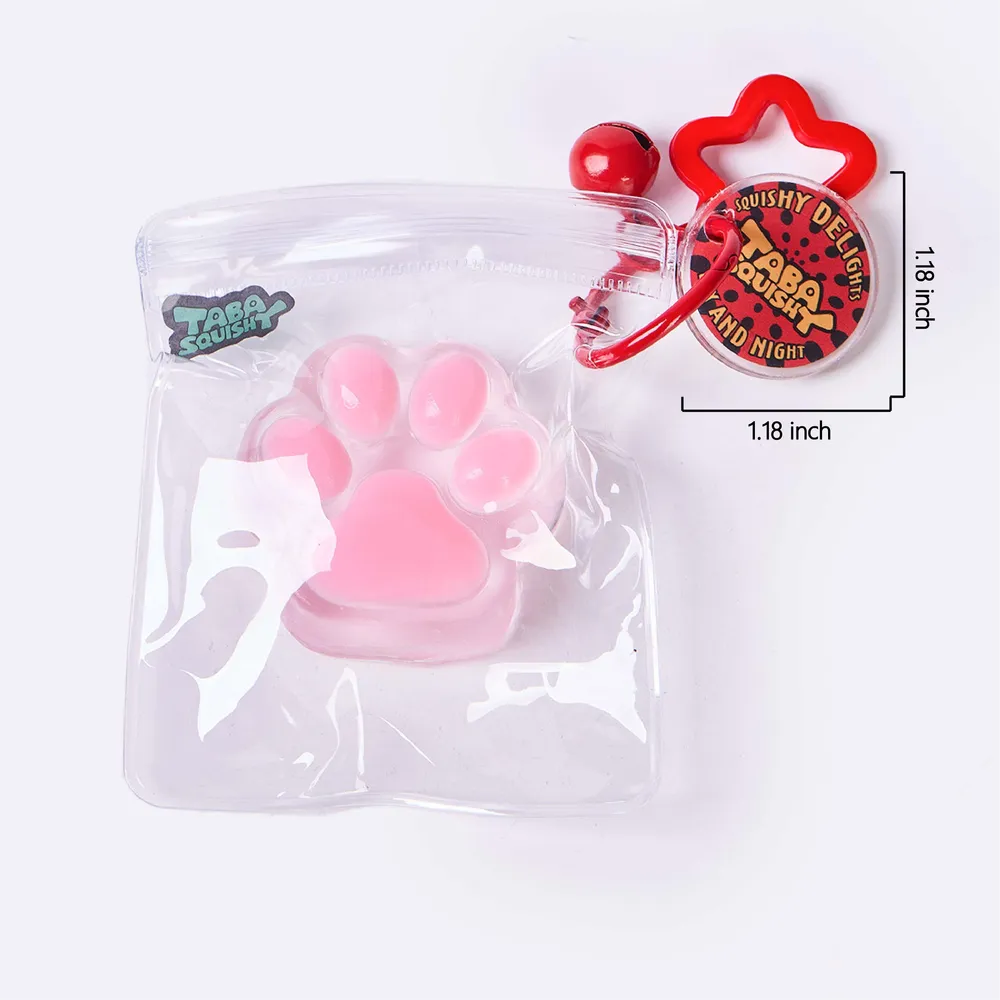 45g Transparent-pink Paw Taba Squishy — photo 6