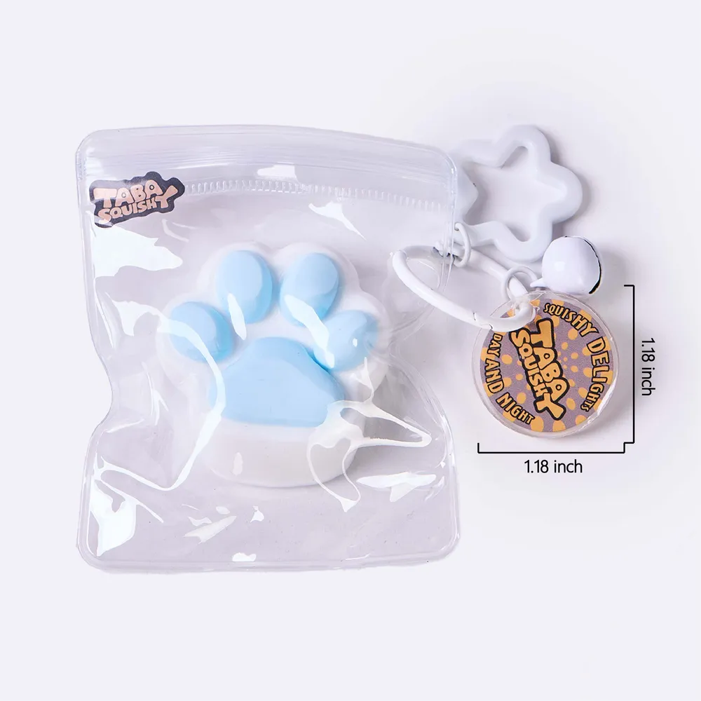 45g White-blue Paw Taba Squishy — photo 6