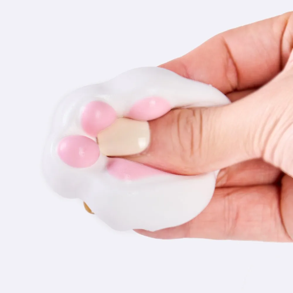 45g White-pink Paw Taba Squishy — photo 3