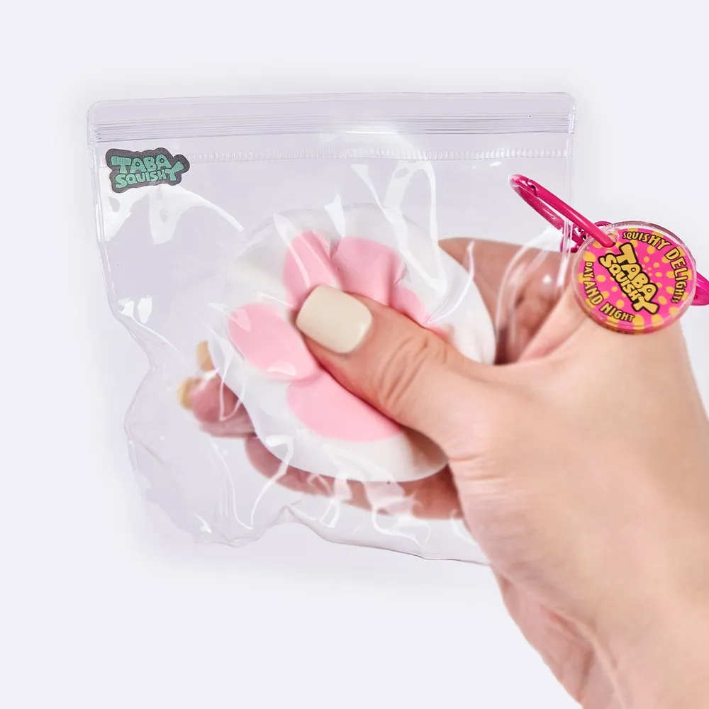 45g White-pink Paw Taba Squishy — photo 5