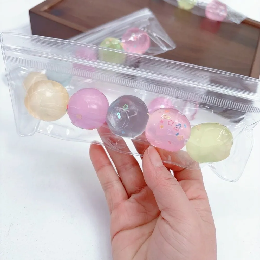 5 Translucent Balls Squishy Stress Relief Decompression Toy — photo 2
