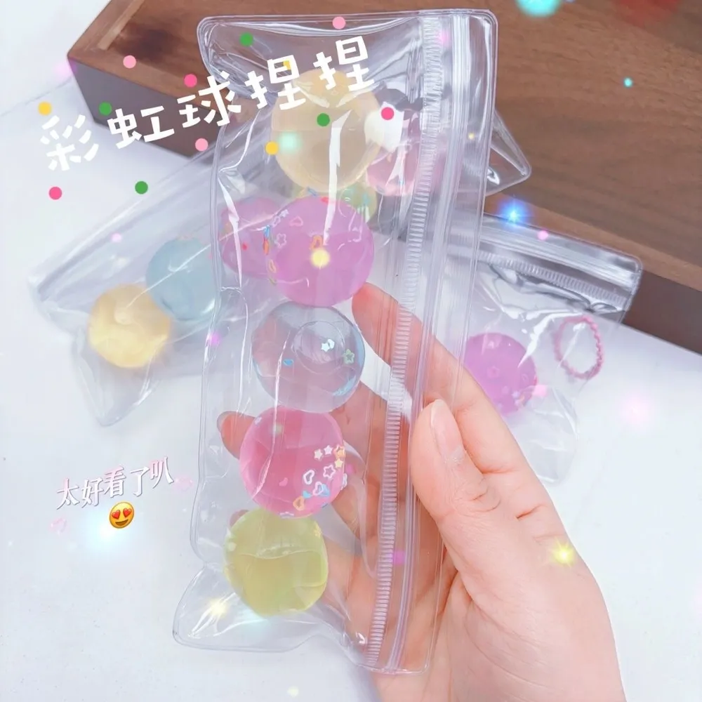 5 Translucent Balls Squishy Stress Relief Decompression Toy — photo 3