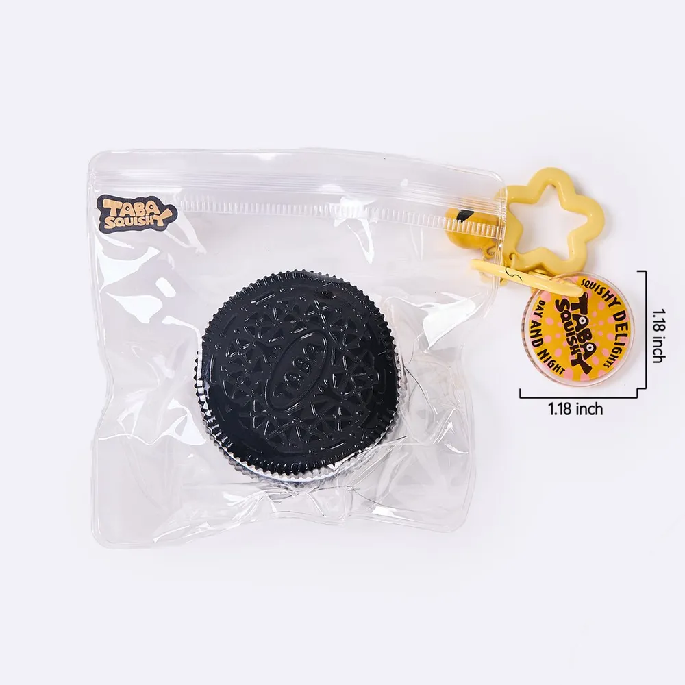 60g Black-white Sandwich Cookie Taba Squishy — photo 6