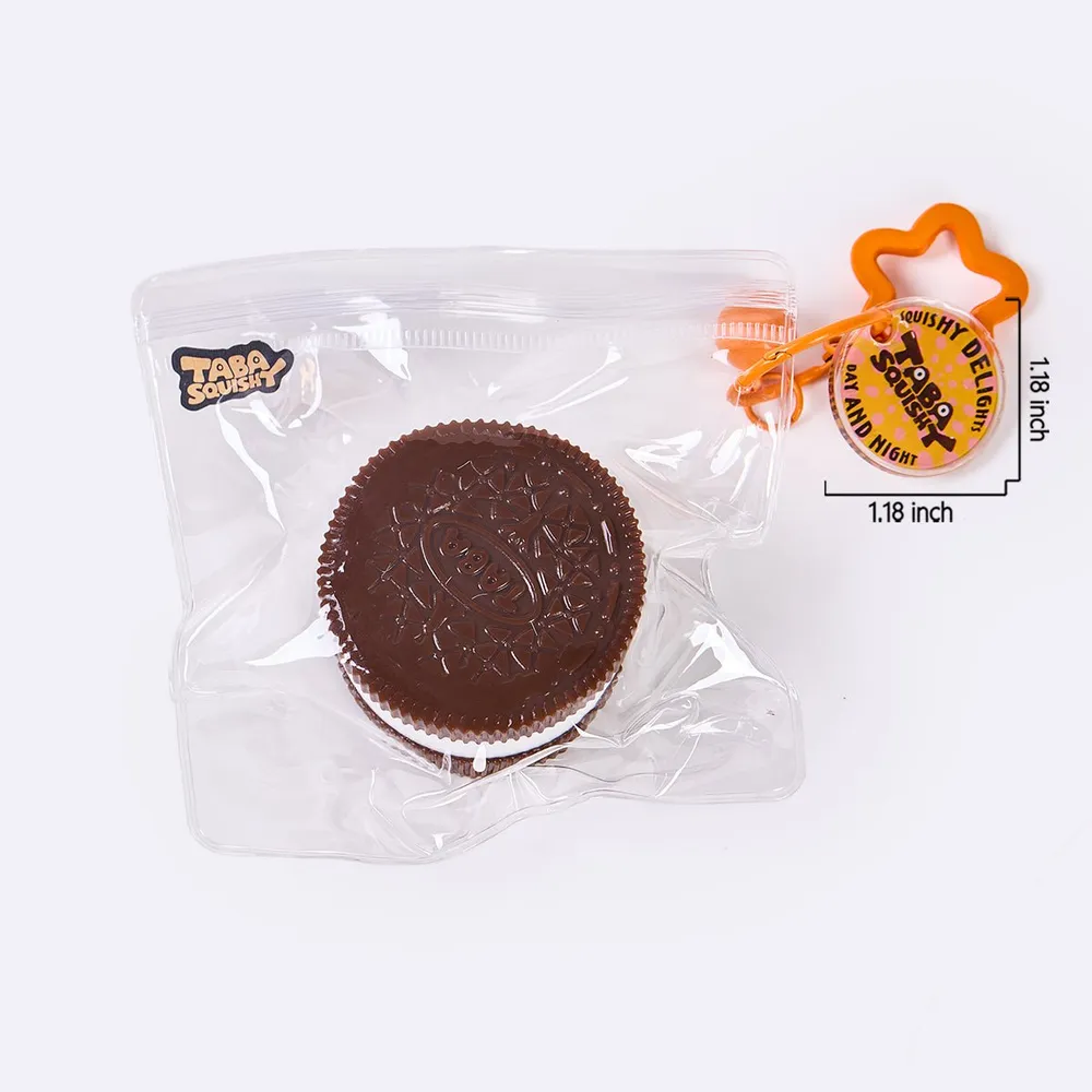 60g Choco-white Sandwich Cookie Taba Squishy — photo 6