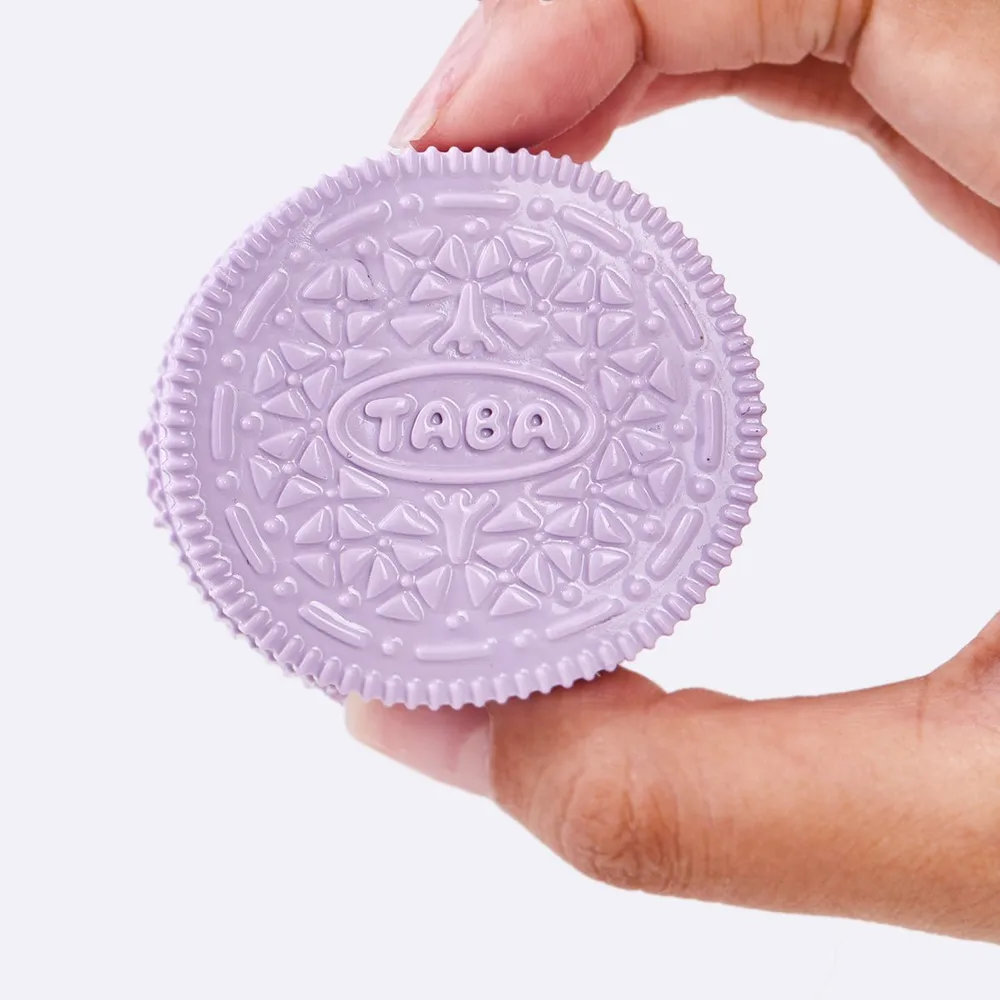 60g Purple-white Sandwich Cookie Taba Squishy — photo 4