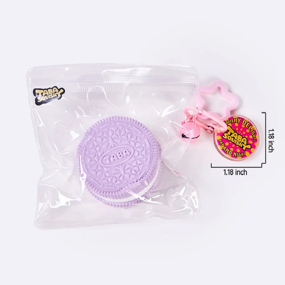 60g Purple-white Sandwich Cookie Taba Squishy — photo 6