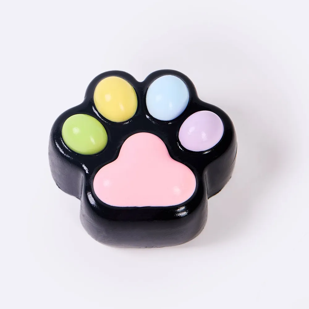 62g Black-colorful Paw Taba Squishy