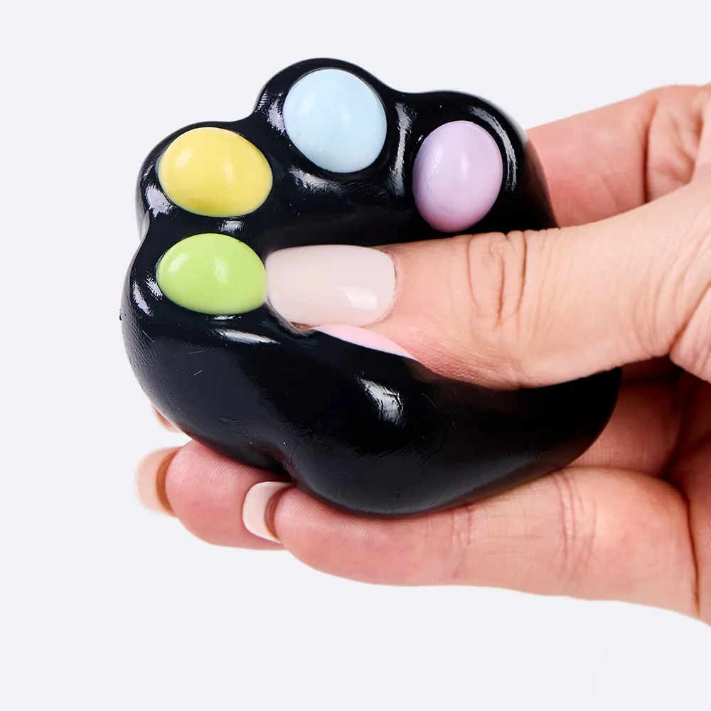 62g Black-colorful Paw Taba Squishy — photo 3
