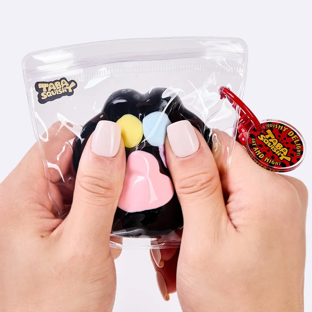 62g Black-colorful Paw Taba Squishy — photo 5