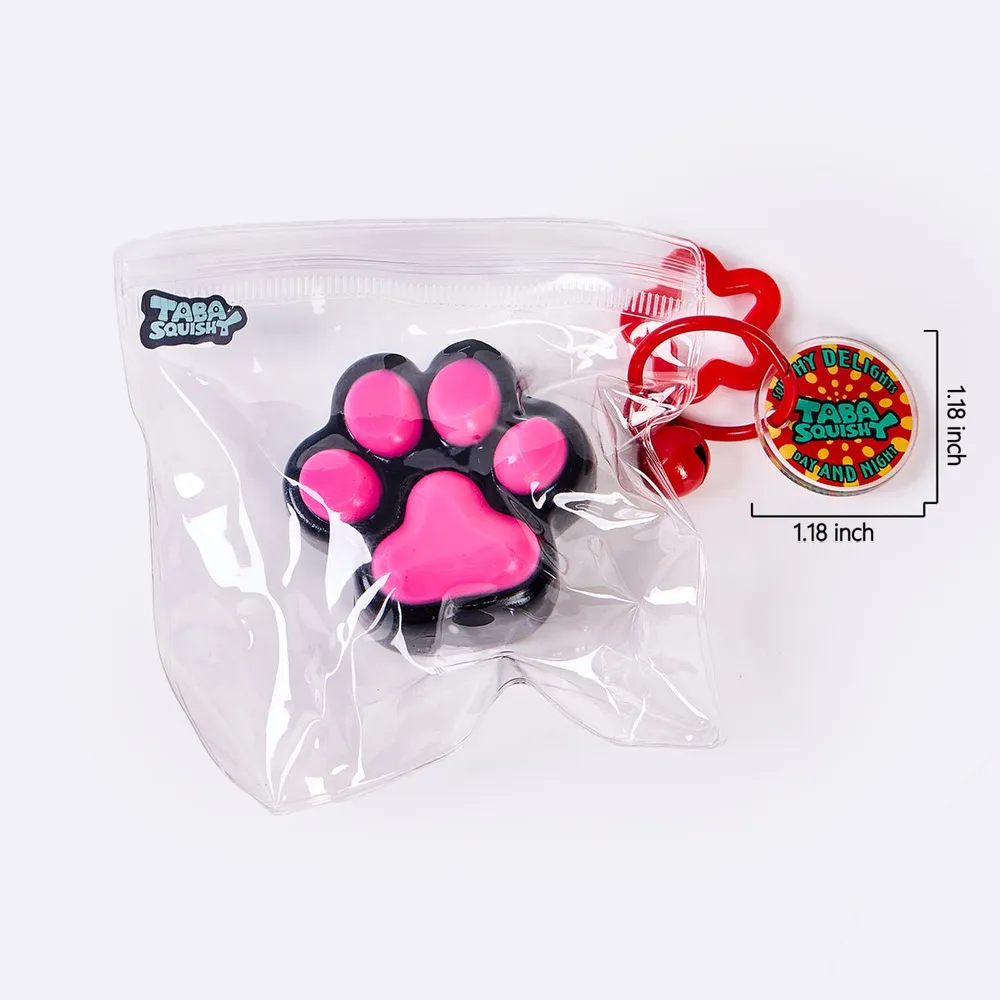 62g Black-fuchsia Paw Taba Squishy — photo 6