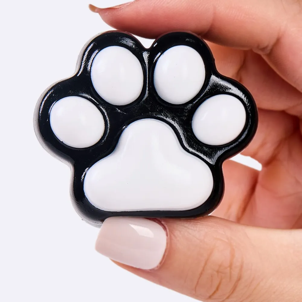 62g Black-white Paw Taba Squishy — photo 4